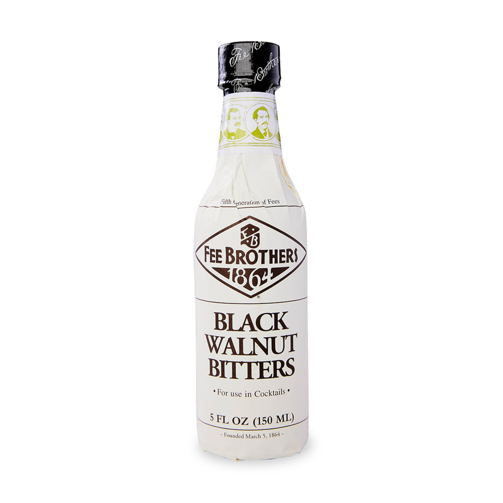 Fee Brothers Black Walnut bottle front view showing rich aroma