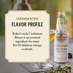 Fee Brothers Cardamom Bitters stirred cocktail highlights aromatic spice.