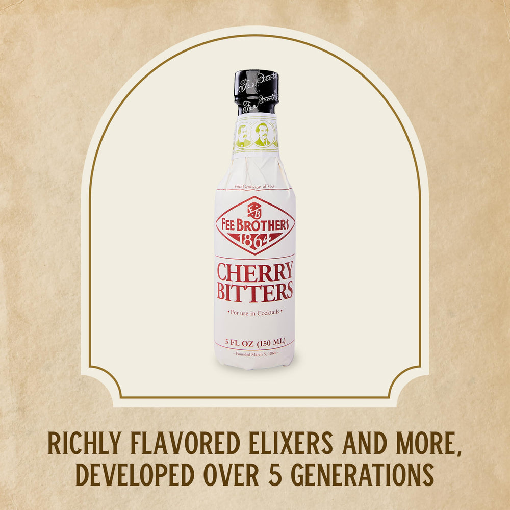 Dash of Fee Brothers Cherry Bitters enhances a cocktail's complexity.