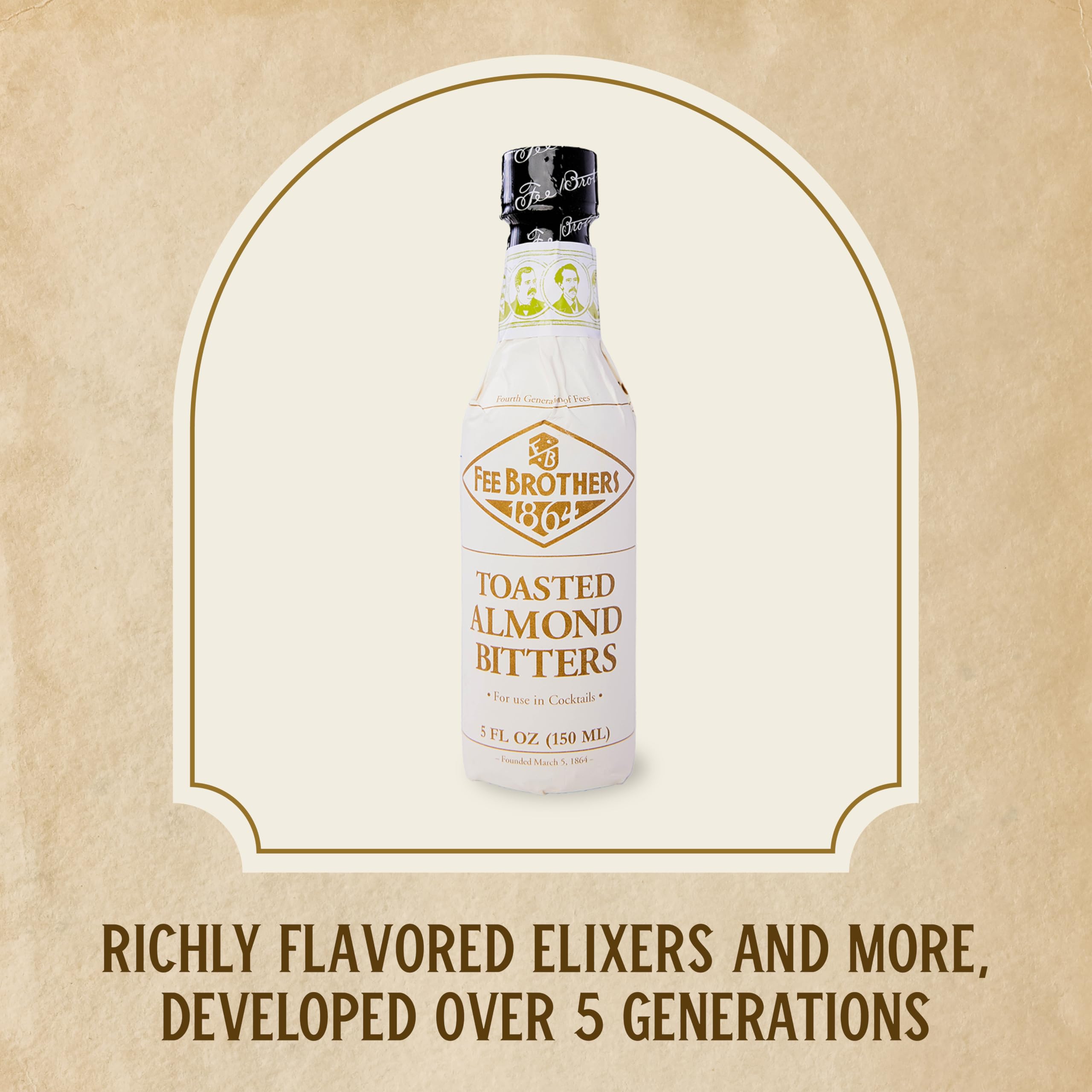Aromatic bar setup featuring Fee Brothers Toasted Almond Bitters