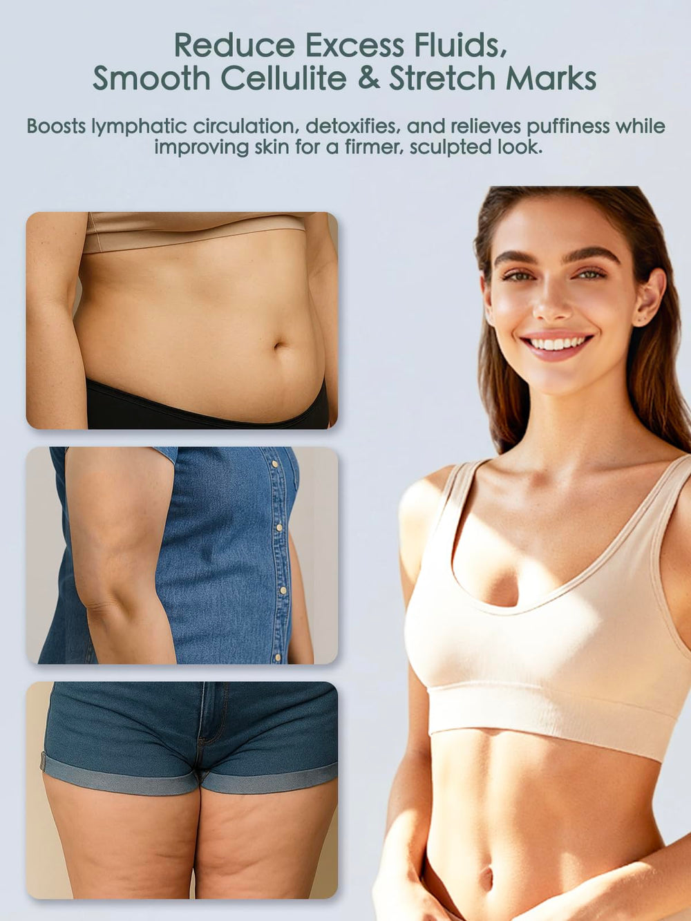 FEEJOY fascia blaster full-body use for smoother skin and contour.