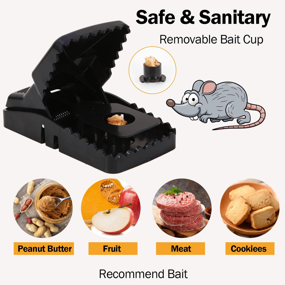 Feeke rat trap large reusable design keeps catching pests without replacement.