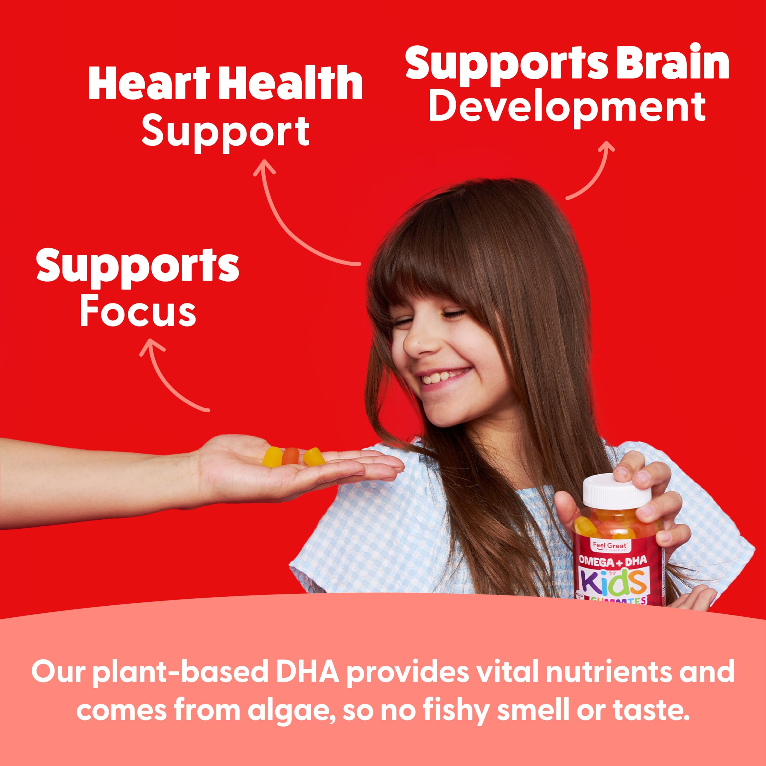 Feel Great Vitamin Co gummies closeup show bright colors and soft chew