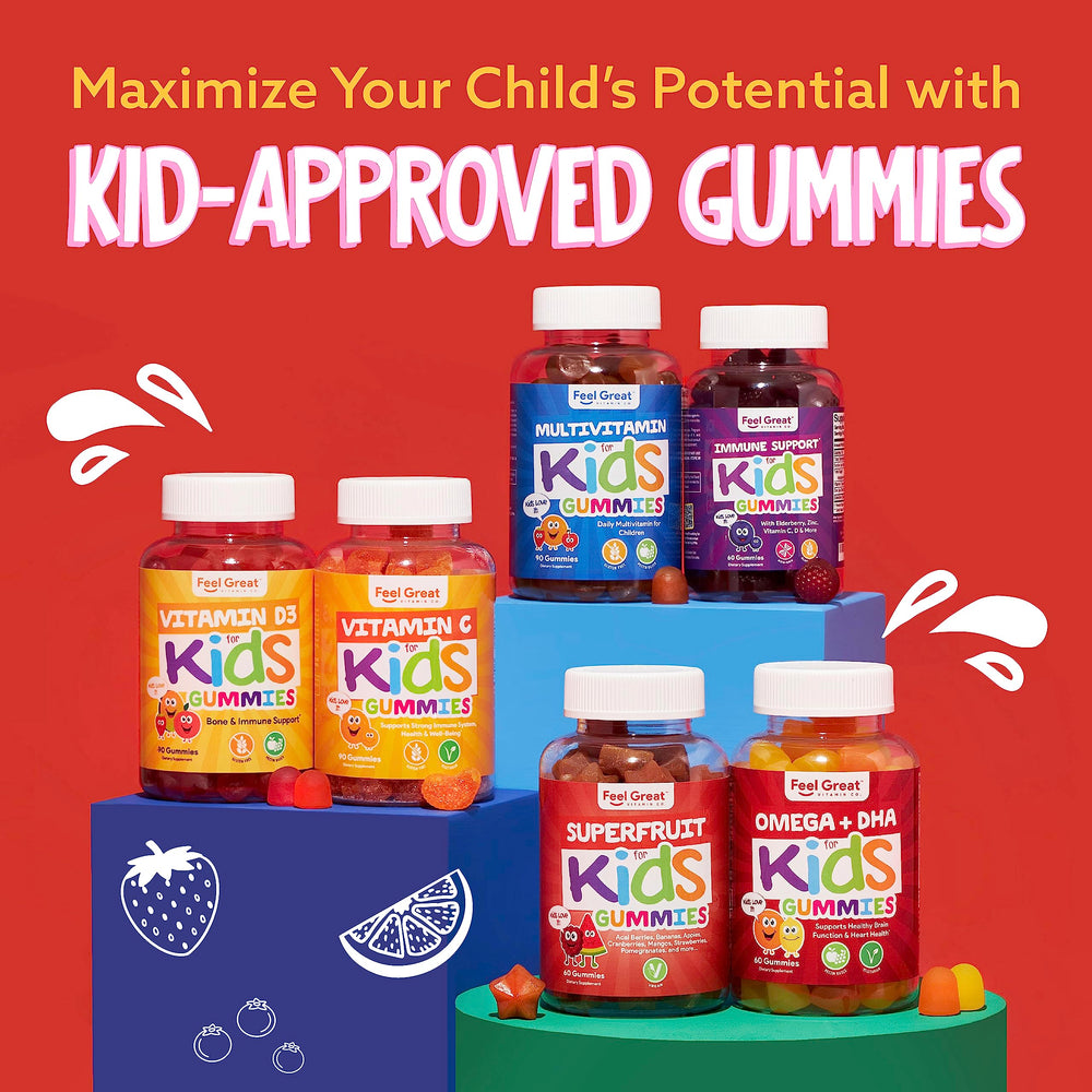 Feel Great Vitamin Co vegetarian gummies provide a plant based daily vitamin option
