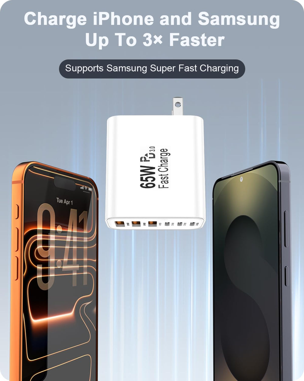 FEEL2NICE travel-ready compact charger for on‑the‑go charging