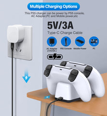 Fegliea PS5 station on desk, compact white design fits any setup
