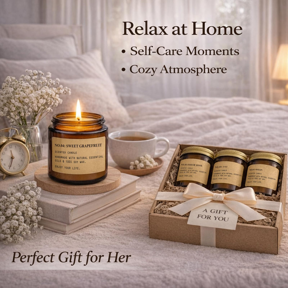 Feibao aromatherapy candles designed for relaxation and focus.