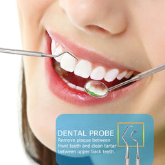 Feiccier scraping spoon aiding complete tartar removal and surface smoothing.
