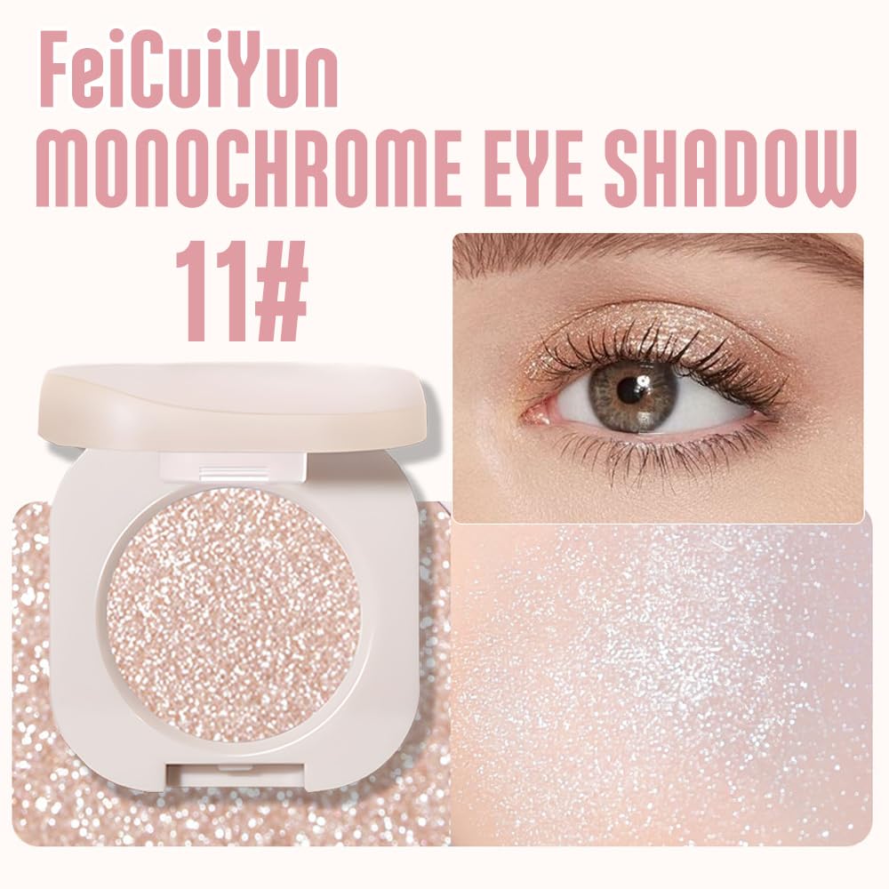 FeiCuiYun Glitter Shimmer creamy texture glides on smoothly for easy blending.