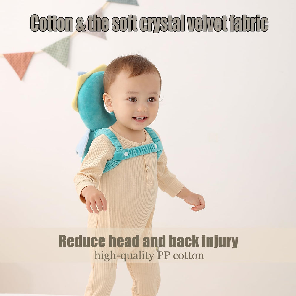 Feidoog Dragon adjustable strap system on a baby, grows with movement