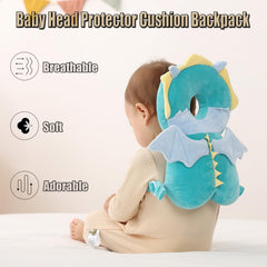 Feidoog Dragon knee pads set on baby's knees for light protection during crawls