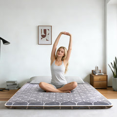 Feisaibaoly 6th Gen futon side view shows high-density foam support for alignment