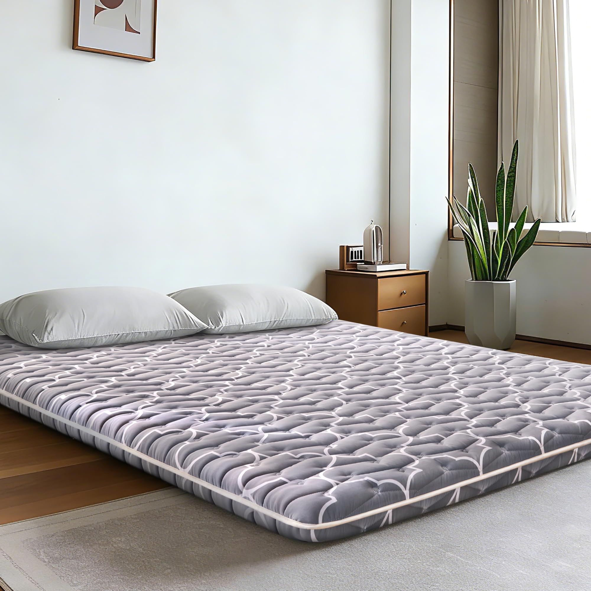 Feisaibaoly 6th Gen 39x80 twin size futon in room shows compact sleep solution