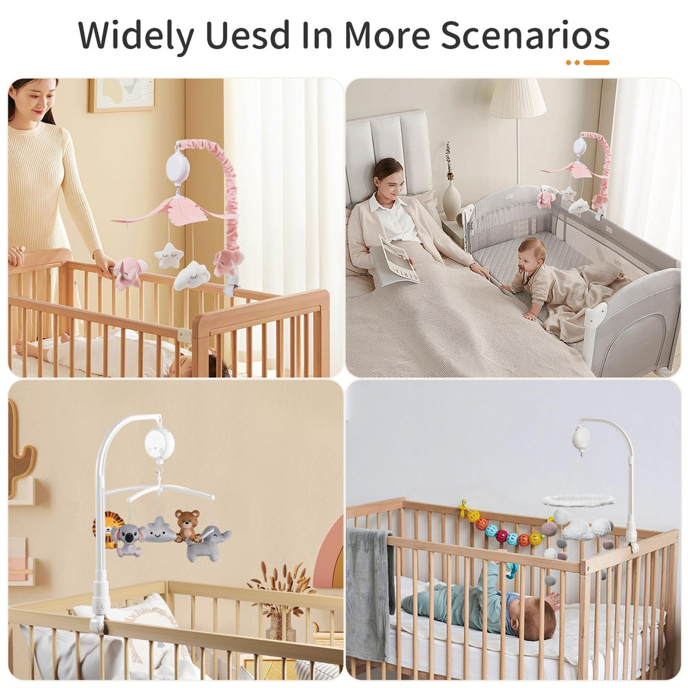 FEISIKE crib mobile motor portable design fits in a diaper bag for outings