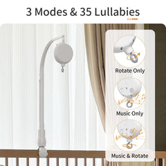 FEISIKE crib mobile motor spin mode gently rotates to soothe baby