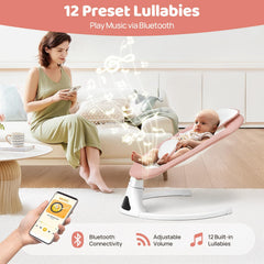Feitiong infant swing with Bluetooth connection for wireless music