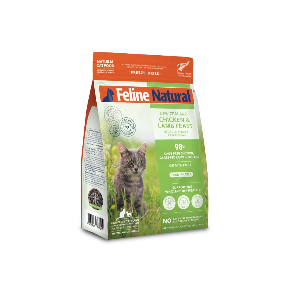Feline Natural serving bowl presentation of the high-protein formula