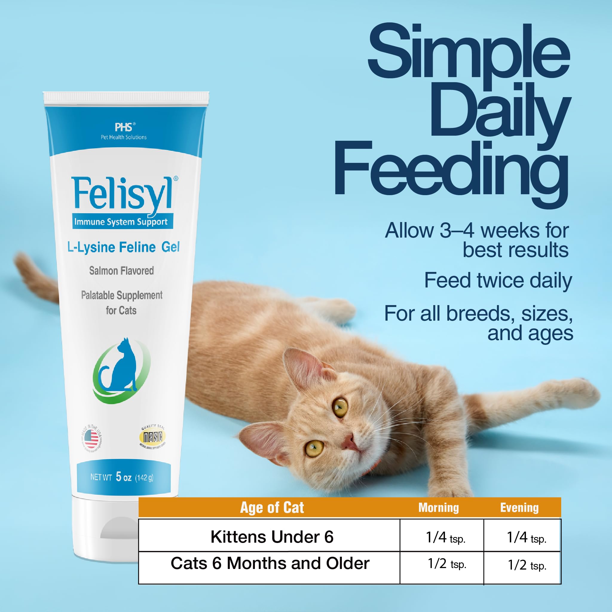 Felisyl gel packaging and usage scene promotes daily routine.