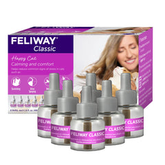 FELIWAY Classic 6x48ml refills pack for promoting calm cats in shared spaces.