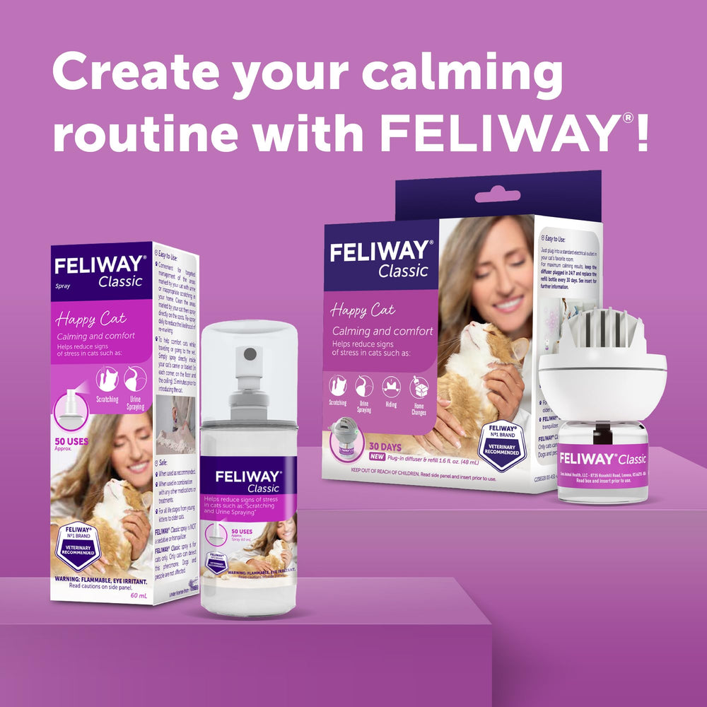 Feliway Classic Spray delivers about 50 uses per bottle