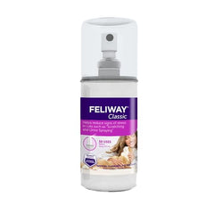 Feliway Classic Spray on bed creates a calm resting space