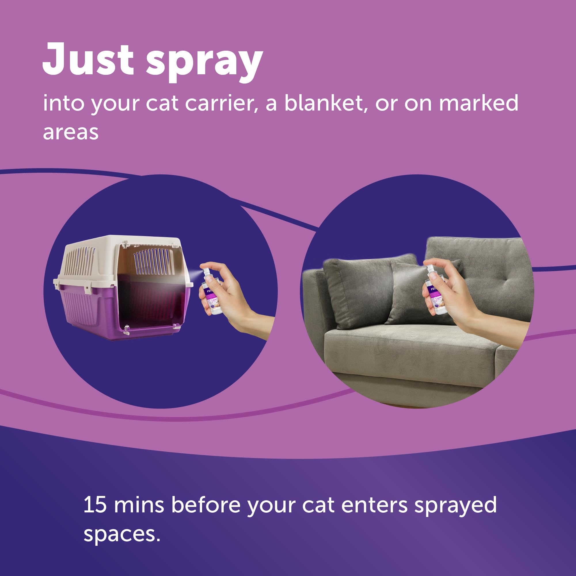 Feliway Classic Spray is a vet-recommended calming option