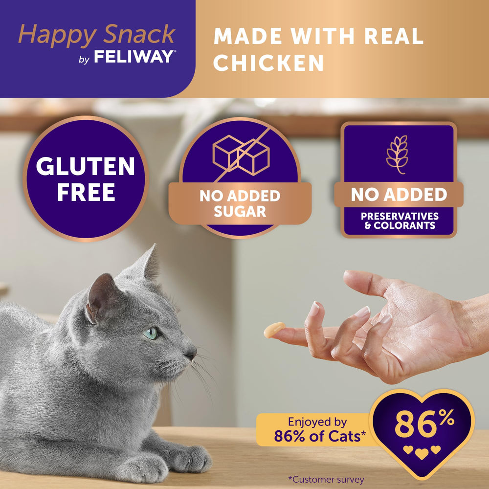 12-tube FELIWAY Happy Snack box prepared for a daily calming routine