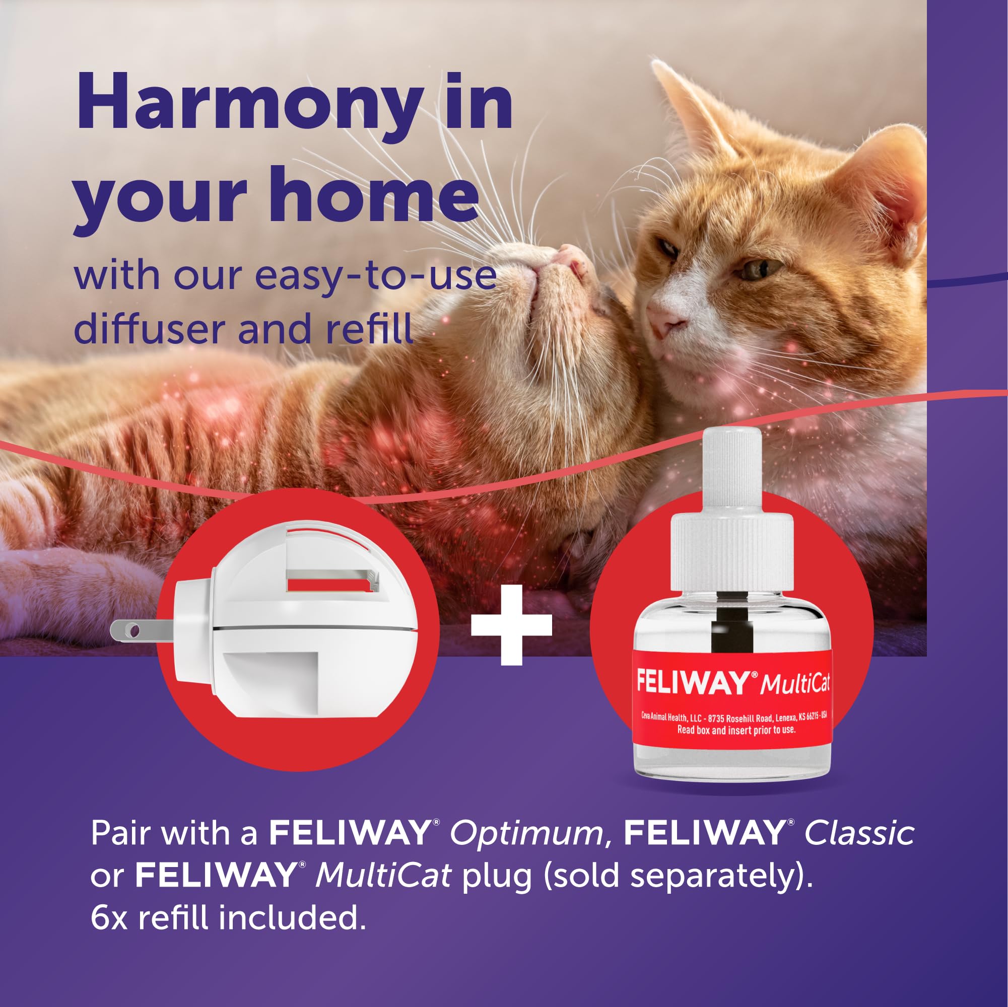Diffuser setup of FELIWAY MultiCat ready for plug-in calming.