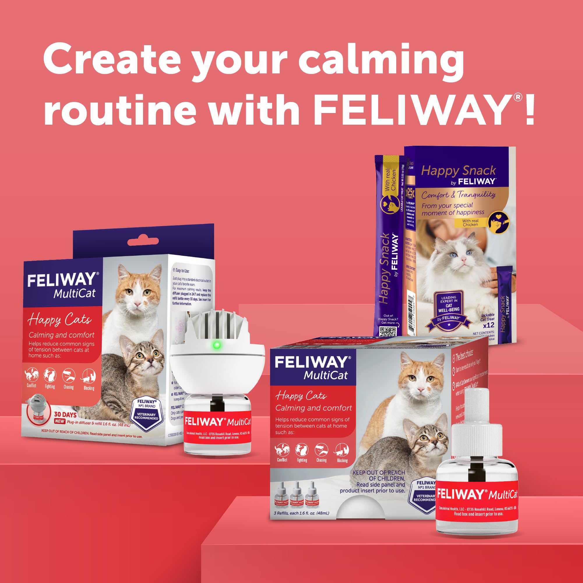 A pet owner plugs FELIWAY MultiCat diffuser for easy setup.
