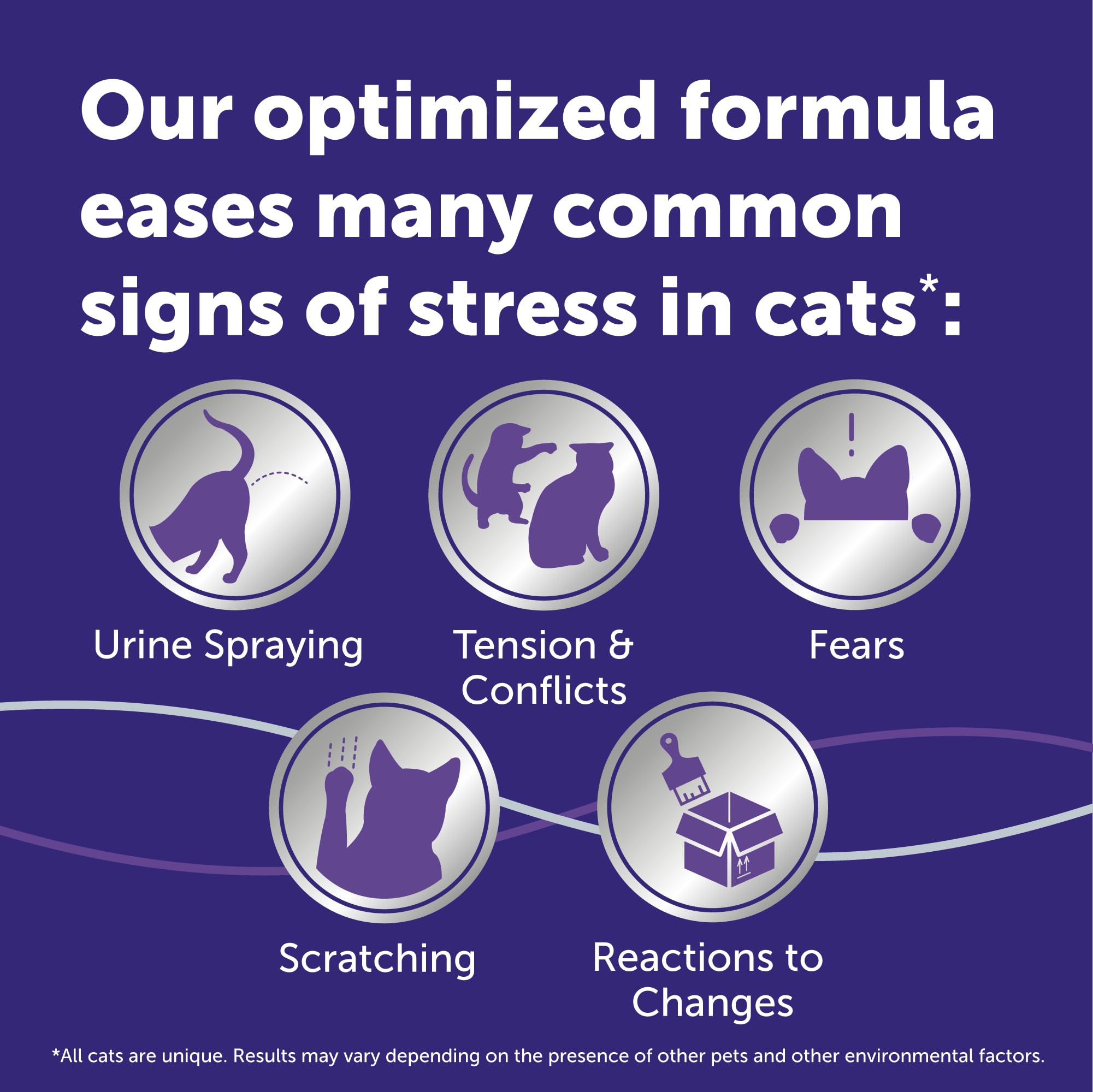 FELIWAY Optimum helps a cat relax in a close-up setting.