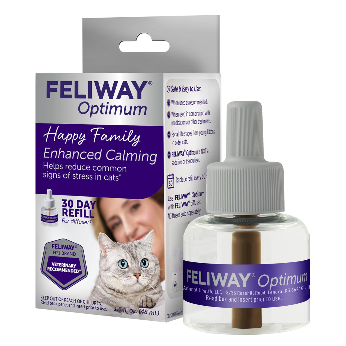 FELIWAY Optimum refill 48ml vial for continuous calming in cats