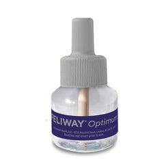 FELIWAY Optimum vial close-up showing safe, drug-free packaging