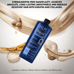 Felps Professional Omega Zero heat activation in action on hair.