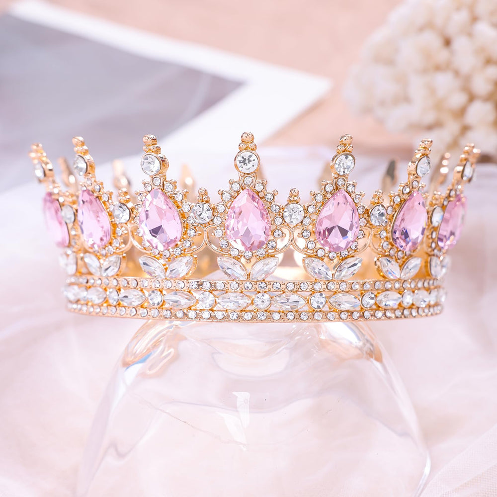 Feltent crystal tiara on hair delivers royal shine and charm