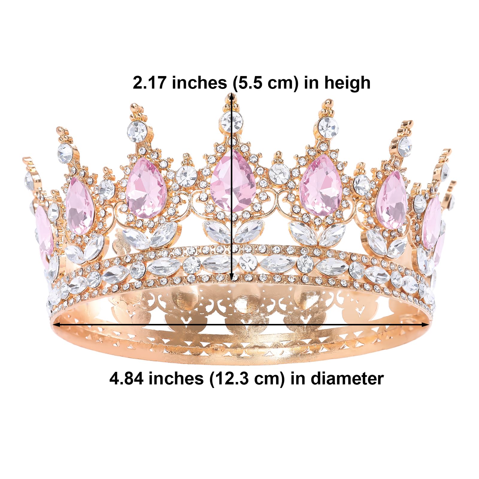 Feltent pink queen crown worn as elegant headpiece for weddings and proms