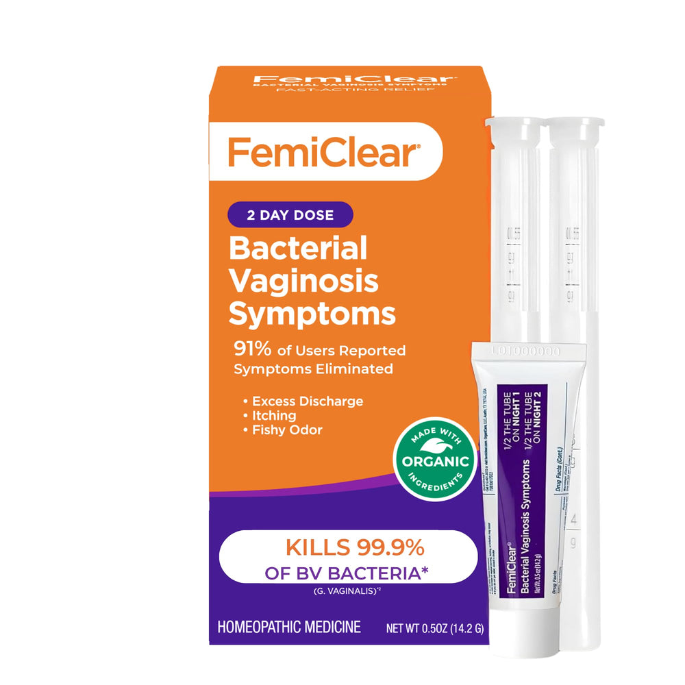 FemiClear BV ointment tube for targeted nightly relief.