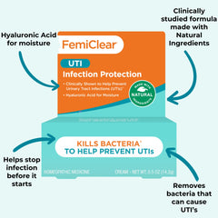 FemiClear application on vulva demonstrates gentle, soothing texture for sensitive areas.