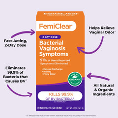 FemiClear mild scent from organic formula.