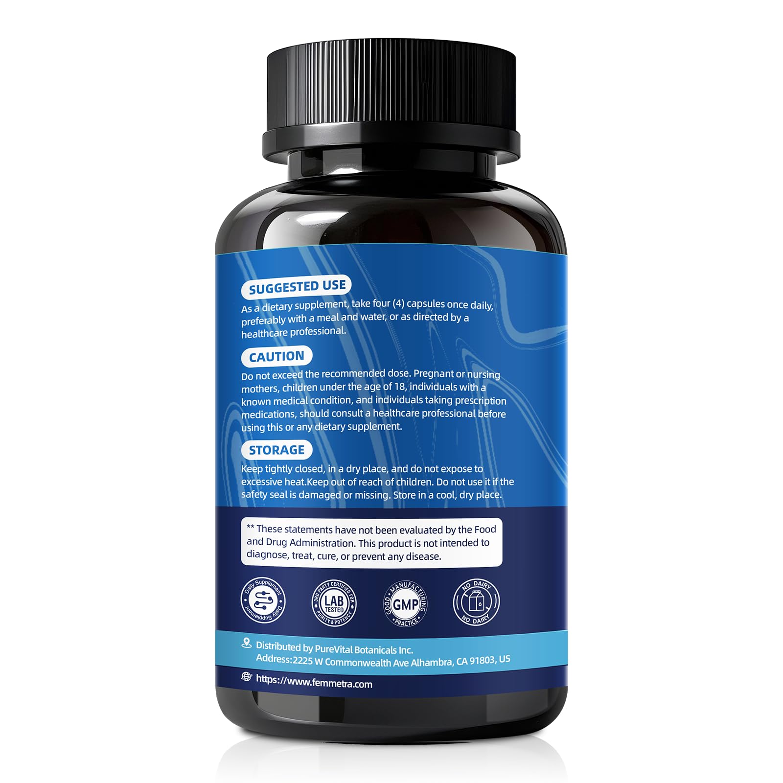Femmetra Nerve Support botanicals scene implies natural ingredients