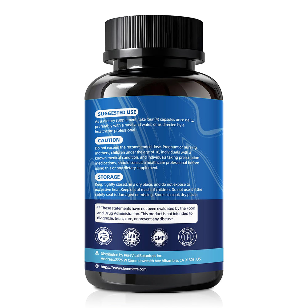Femmetra Nerve Support botanicals scene implies natural ingredients