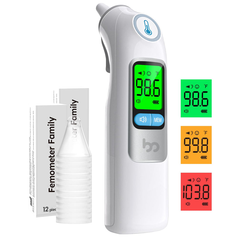 Femometer Family Ear Thermometer front view for quick, accurate readings.