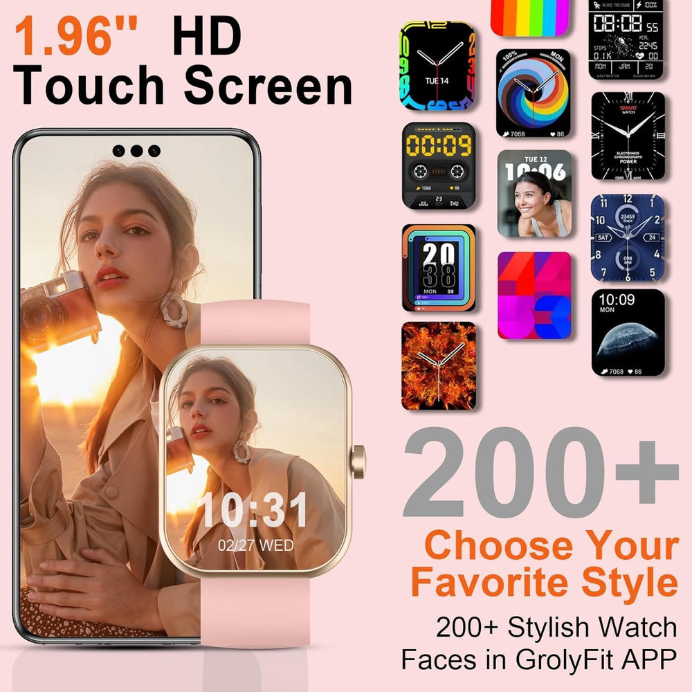 Fempoin Smart Watch HD screen delivers clear visuals.