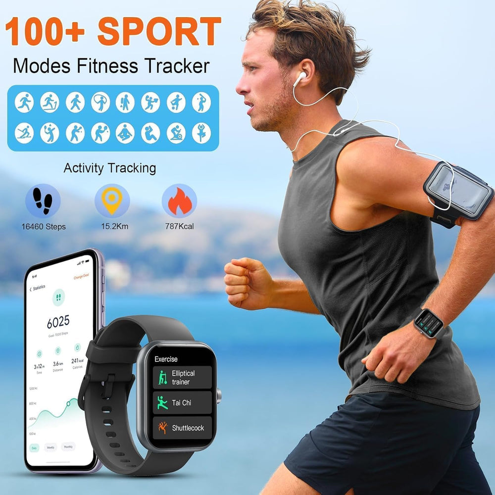Fempoin smartwatch syncs with Gloryfit for faces and data.
