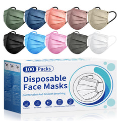 FENFEN disposable masks 100-pack wrapped for easy, on-the-go use.