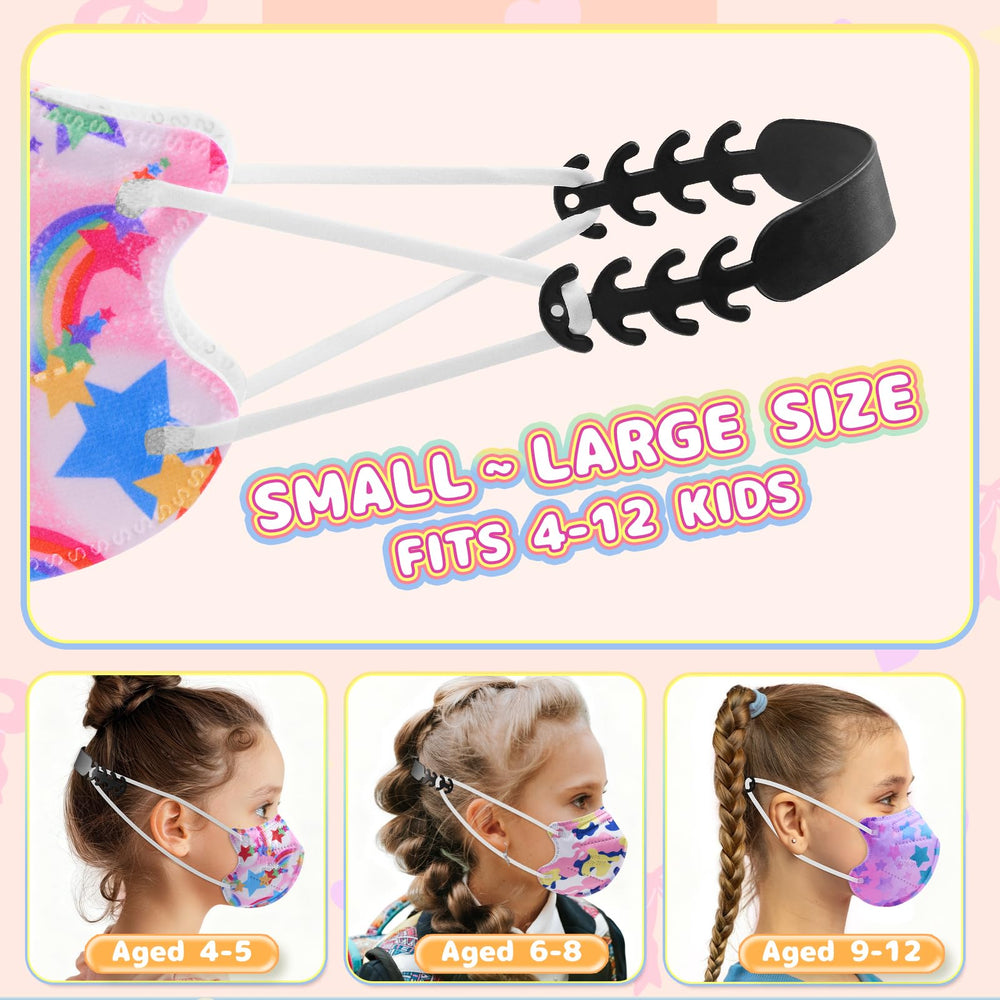 FENFEN kids KN95 stars pattern mask for daily wear and comfort.