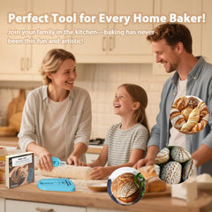 Fenikara bread lame ergonomic handle improves grip for longer, comfortable scoring sessions.