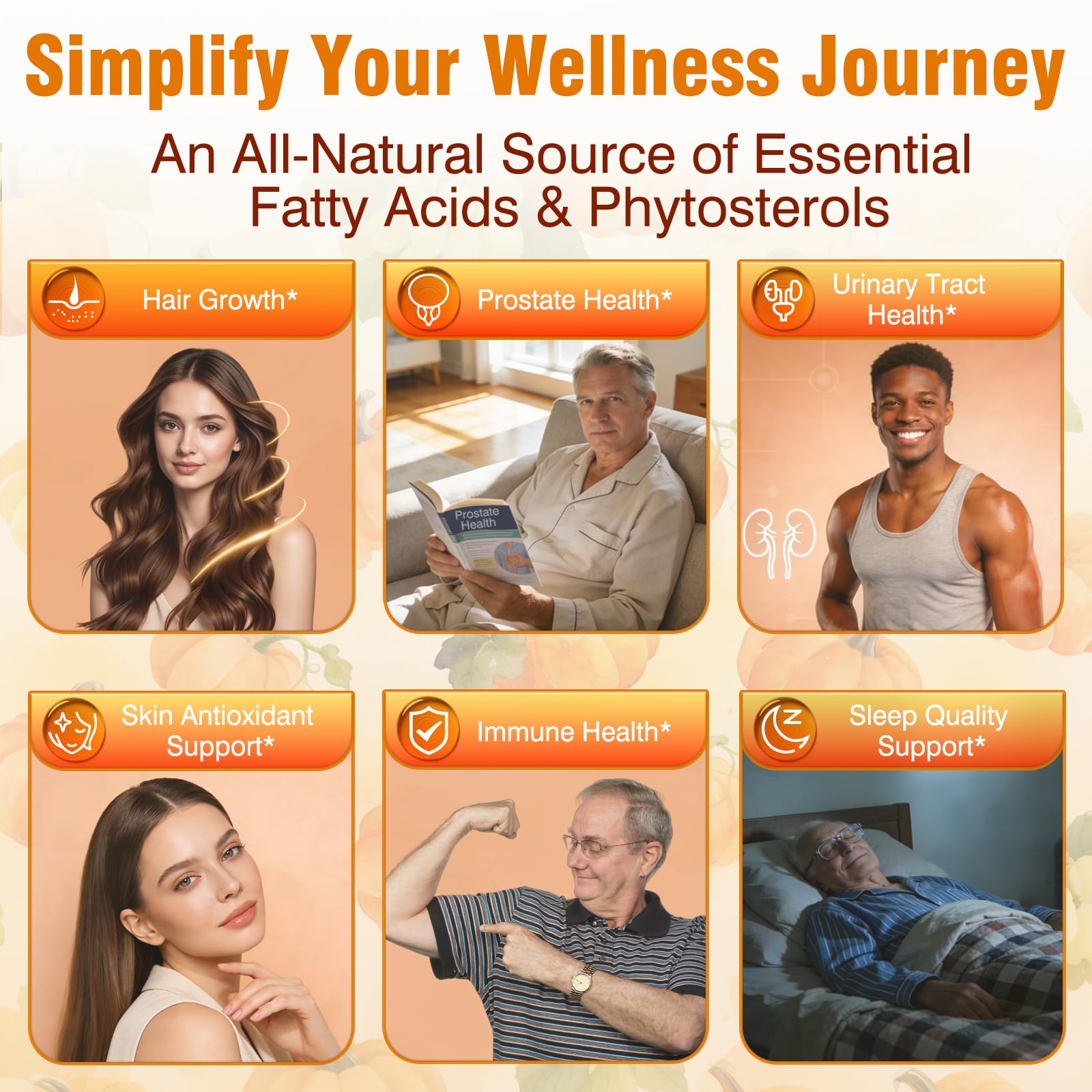 Fenolutra pumpkin seed oil capsules help support hair wellness and scalp health.