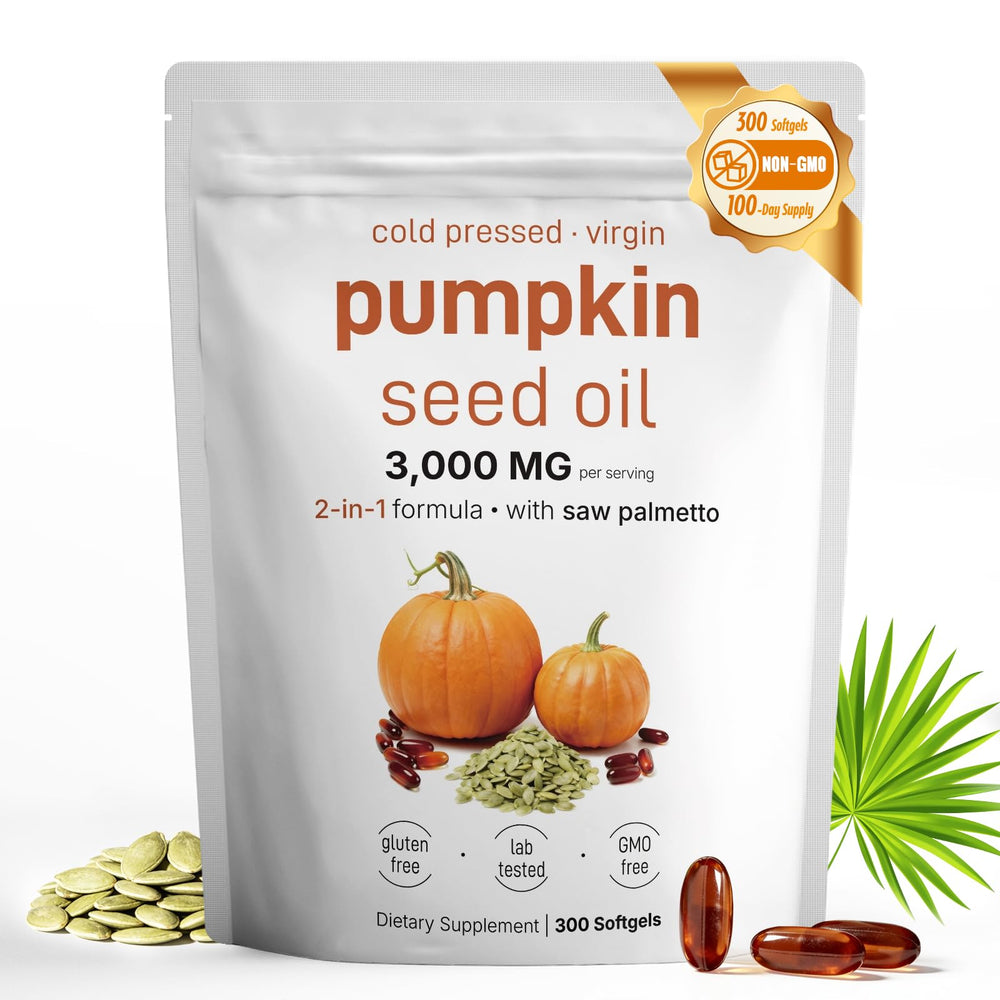 Fenolutra pumpkin seed oil softgels bottle promote daily balance and plant-based wellness.