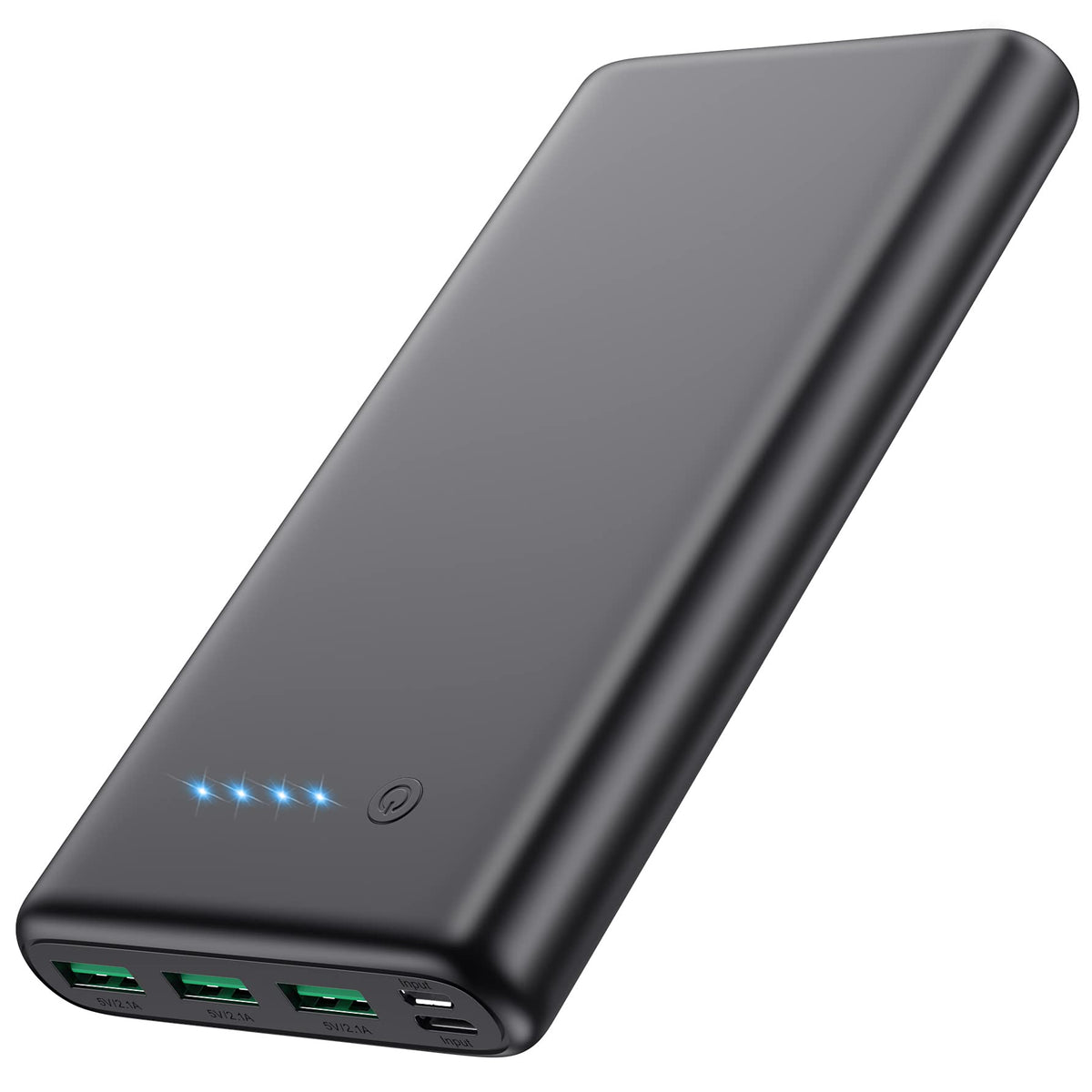 Feob 36800mAh portable charger front view for long trips