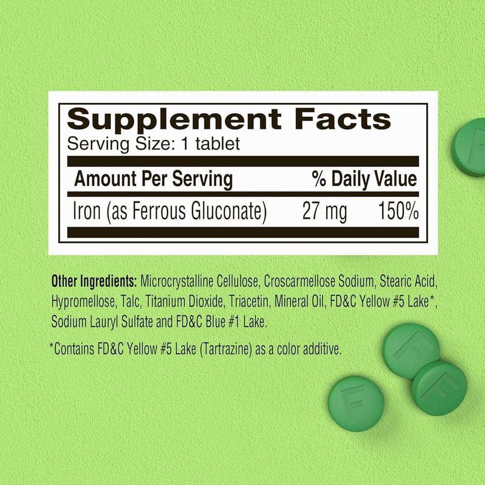 Fergon athlete-friendly iron supplement in athletic gear background.